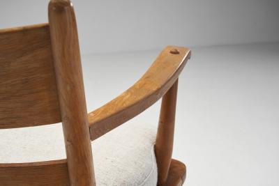 Danish Cabinetmaker Oak Armchairs with Upholstered Cushions Denmark 1940s