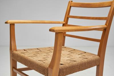 Danish Cabinetmaker Papercord Chair Denmark 20th Century