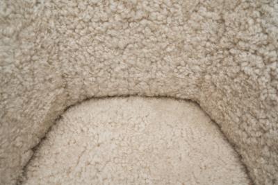 Danish Cabinetmaker Sheepskin Lounge Chair and Ottoman Denmark 1940s