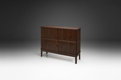 Danish Cabinetmaker Sideboard with Sliding Doors Denmark Mid 20th Century