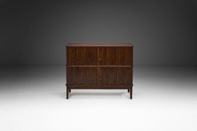 Danish Cabinetmaker Sideboard with Sliding Doors Denmark Mid 20th Century