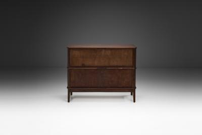 Danish Cabinetmaker Sideboard with Sliding Doors Denmark Mid 20th Century