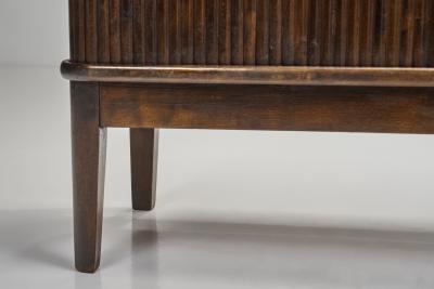 Danish Cabinetmaker Sideboard with Sliding Doors Denmark Mid 20th Century