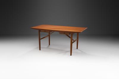 Danish Cabinetmaker Teak and Oak Desk with Drawers Denmark ca 1950s