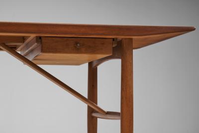 Danish Cabinetmaker Teak and Oak Desk with Drawers Denmark ca 1950s