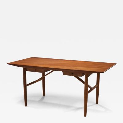 Danish Cabinetmaker Teak and Oak Desk with Drawers Denmark ca 1950s