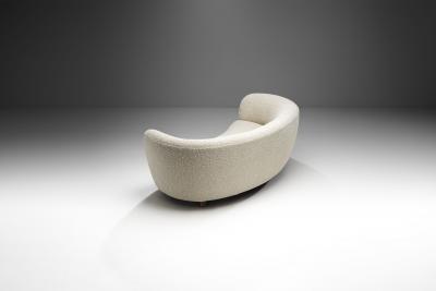 Danish Cabinetmaker Three Seater Banana Sofa Denmark 1940s