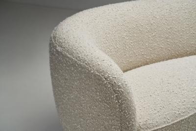 Danish Cabinetmaker Three Seater Banana Sofa Denmark 1940s