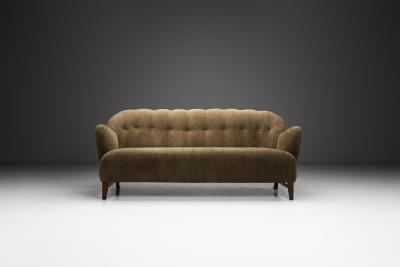 Danish Cabinetmaker Upholstered Sofa Denmark Mid 20th Century