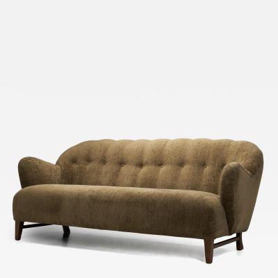 Danish Cabinetmaker Upholstered Sofa Denmark Mid 20th Century