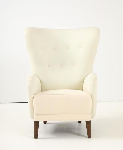 Danish Cabinetmaker Wing Back Lounge Chair Denmark 1940 s