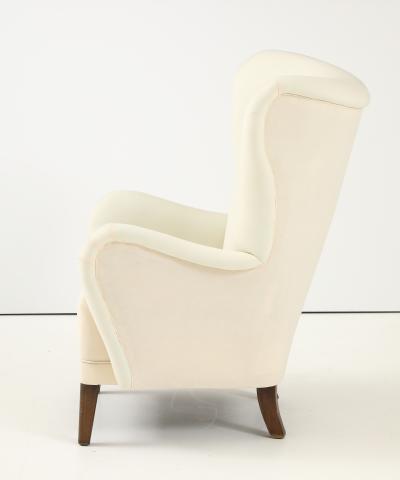 Danish Cabinetmaker Wing Back Lounge Chair Denmark 1940 s