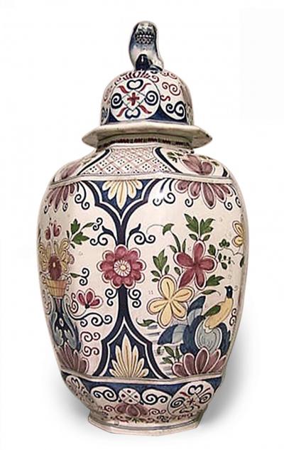 Danish Copenhagen Porcelain Vase with Lid