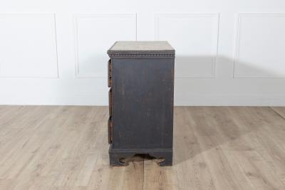 Danish Louis Seize Style Chest of Drawers with Painted Marble Top circa 1920