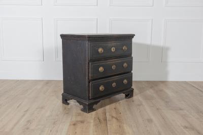 Danish Louis Seize Style Chest of Drawers with Painted Marble Top circa 1920