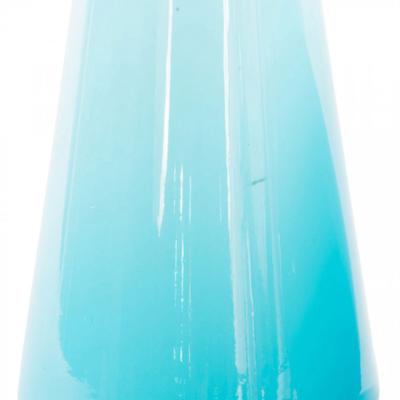 Danish Mid Century Blue and White Glass Bud Vase
