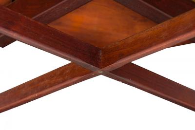 Danish Mid Century Circular Walnut Revolving Lazy Susan Dining Table