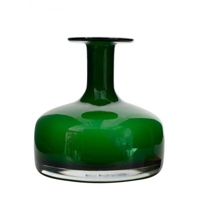 Danish Mid Century Holmegaard Green and White Bud Vase