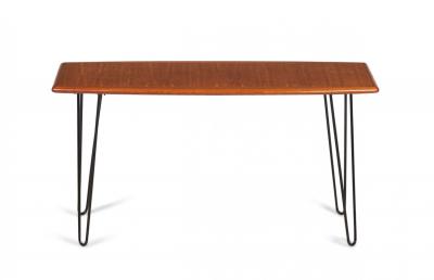 Danish Mid Century Iron and Teak Coffee Table
