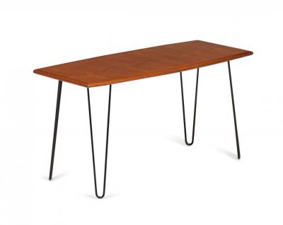 Danish Mid Century Iron and Teak Coffee Table