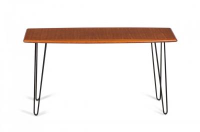 Danish Mid Century Iron and Teak Coffee Table