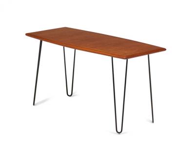 Danish Mid Century Iron and Teak Coffee Table
