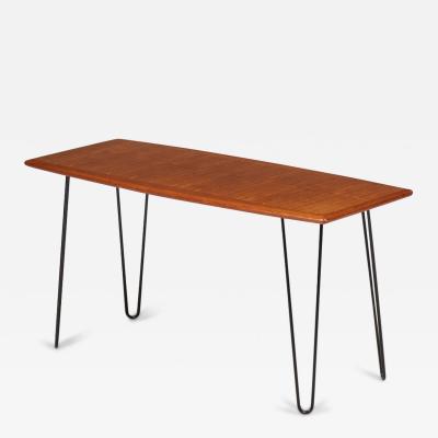 Danish Mid Century Iron and Teak Coffee Table