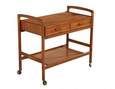 Danish Mid Century Modern Bar Cart 1960 s by Arrebo Mobler