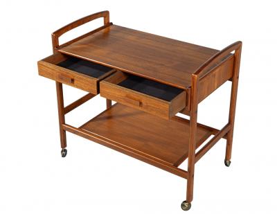 Danish Mid Century Modern Bar Cart 1960 s by Arrebo Mobler