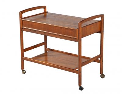 Danish Mid Century Modern Bar Cart 1960 s by Arrebo Mobler