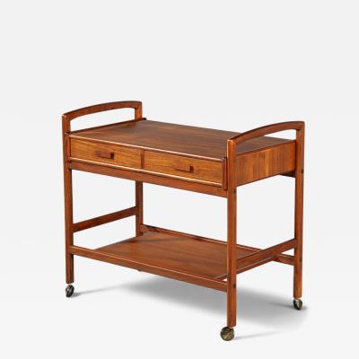 Danish Mid Century Modern Bar Cart 1960 s by Arrebo Mobler