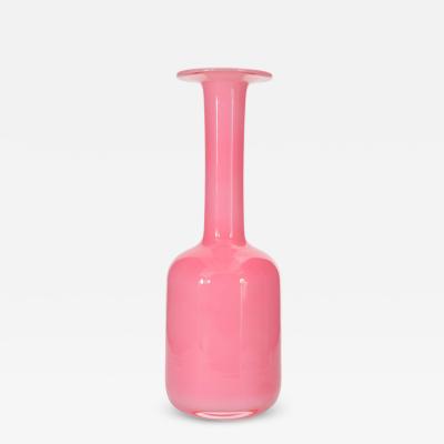 Danish Mid Century Modern Holmegaard Pink Glass Vase