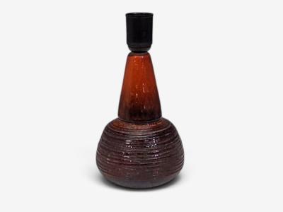 Danish Mid Century Modern Orange Red Glazed Stoneware Denmark 1970s