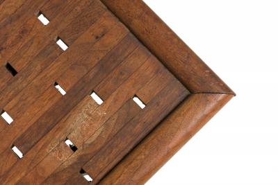 Danish Mid Century Modern Rectangular Incised Rosewood Low Coffee Table