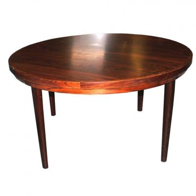 Danish Mid Century Modern Rosewood Revolving Table