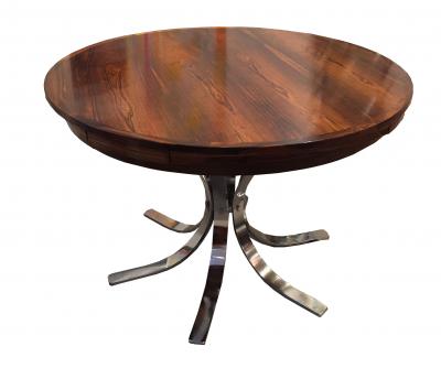 Danish Mid Century Rosewood and Chrome Table