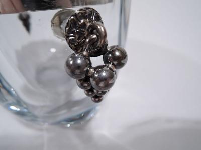 Danish Midcentury Modern Sterling Silver and Glass Jar