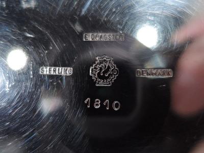 Danish Midcentury Modern Sterling Silver and Glass Jar