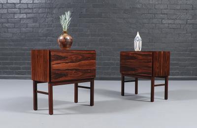 Danish Modern 3 Drawer Rosewood Night Stands