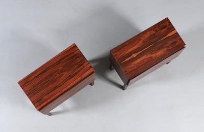 Danish Modern 3 Drawer Rosewood Night Stands