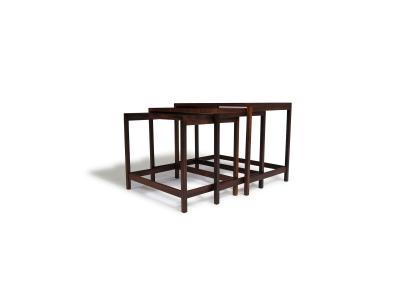 Danish Modern Brazilian Rosewood Nesting Tables Set of 3