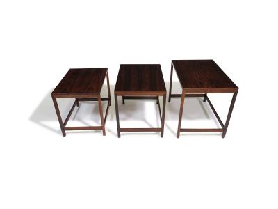 Danish Modern Brazilian Rosewood Nesting Tables Set of 3