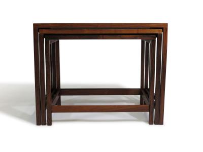 Danish Modern Brazilian Rosewood Nesting Tables Set of 3