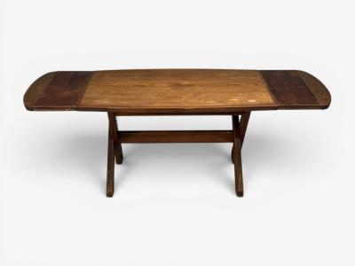 Danish Modern Brutalist Dining Room Set Pine Shearling Denmark 1960s