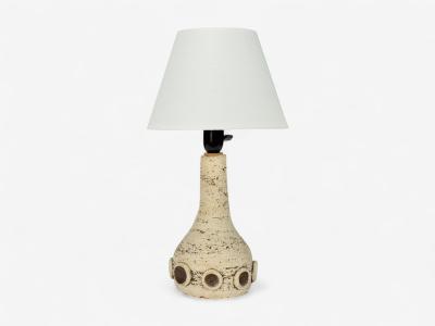 Danish Modern Crackle Stoneware Table Lamp Denmark 1970s