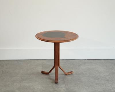 Danish Modern Occasional Table by Selig Teak with Slate Inlay 1950s
