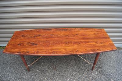 Danish Modern Rosewood and Copper Coffee Table