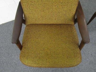 Danish Modern Scoop Arm Walnut Lounge Chair with Adjustable Ottoman