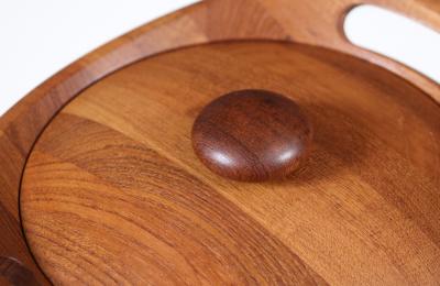 Danish Modern Sculpted Teak Ice Bucket by ESB