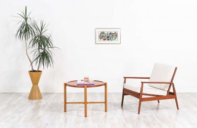 Danish Modern Sculpted Teak Lounge Chair